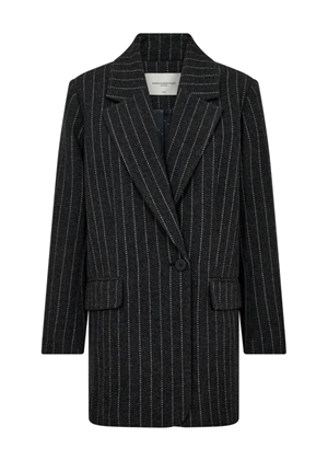 Dai Wool blazer Black W.Bright White Copenhagen Muse 